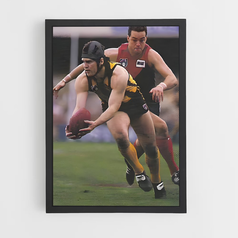 Poster Le Lancer de Jason – affiche Football australien (vue 2)